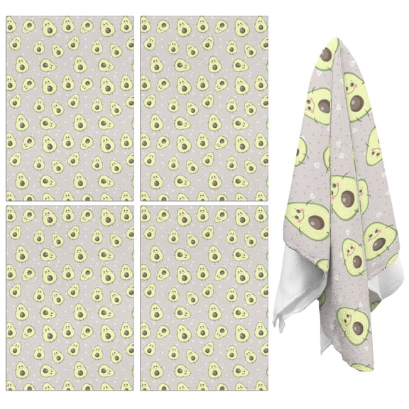 Avocado Kitchen Towels Set of 2,Ultra Absorbent & Fast Drying Farmhouse Dish Towels 18x26 Inch,Decorative Hand Towels for Kitchen,Bathroom,Cooking,Baking,Housewarming Gift.