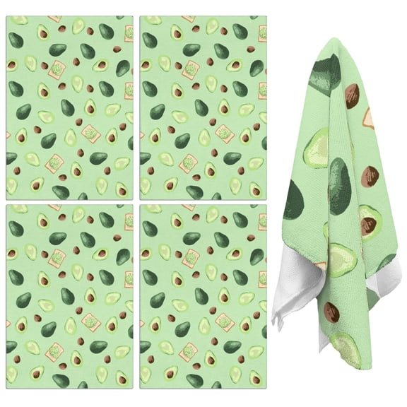 Avocado Kitchen Towels Set of 2,Ultra Absorbent & Fast Drying Farmhouse Dish Towels 18x26 Inch,Decorative Hand Towels for Kitchen,Bathroom,Cooking,Baking,Housewarming Gift.