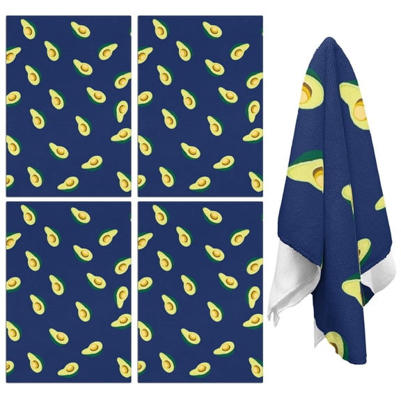 Avocado Kitchen Towels Set of 2,Ultra Absorbent & Fast Drying Farmhouse Dish Towels 18x26 Inch,Decorative Hand Towels for Kitchen,Bathroom,Cooking,Baking,Housewarming Gift.