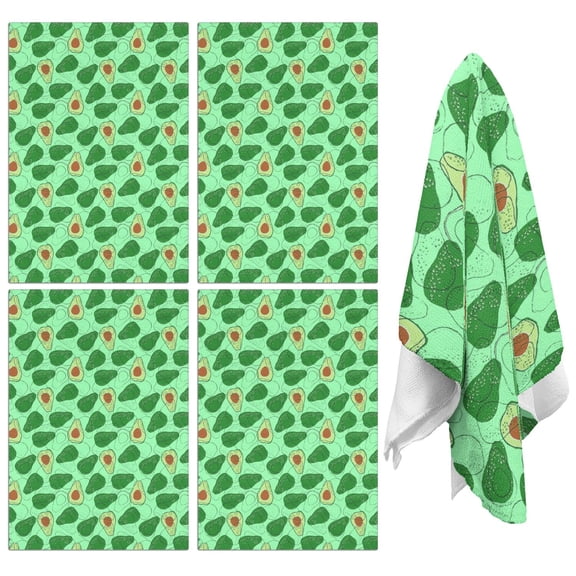 Avocado Kitchen Towels Set of 2,Ultra Absorbent & Fast Drying Farmhouse Dish Towels 18x26 Inch,Decorative Hand Towels for Kitchen,Bathroom,Cooking,Baking,Housewarming Gift.