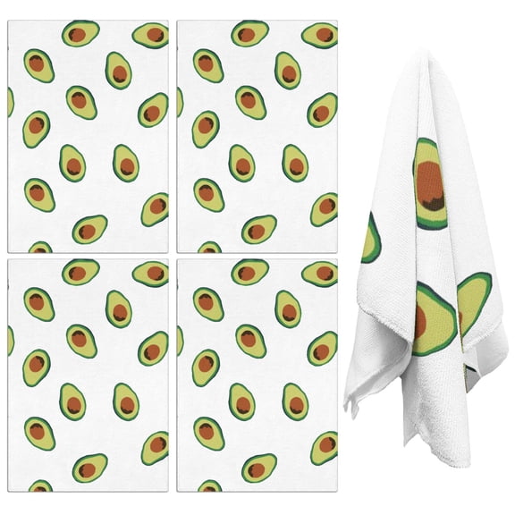 Avocado Kitchen Towels Set of 2,Ultra Absorbent & Fast Drying Farmhouse Dish Towels 18x26 Inch,Decorative Hand Towels for Kitchen,Bathroom,Cooking,Baking,Housewarming Gift.