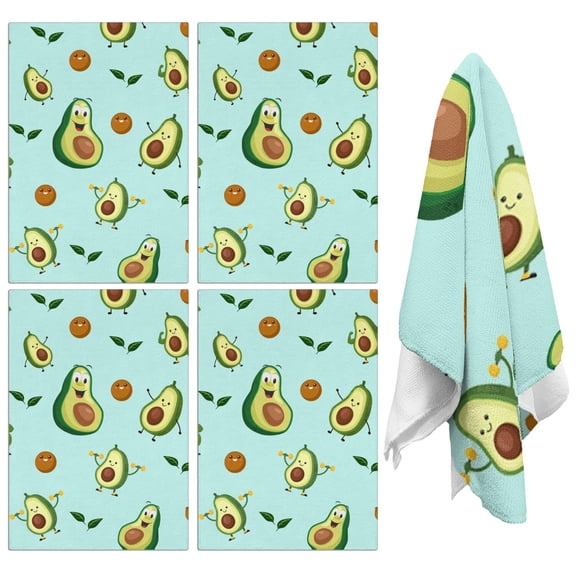 Avocado Kitchen Towels Set of 2,Ultra Absorbent & Fast Drying Farmhouse Dish Towels 18x26 Inch,Decorative Hand Towels for Kitchen,Bathroom,Cooking,Baking,Housewarming Gift.