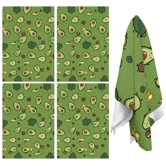 Avocado Kitchen Towels Set of 2,Ultra Absorbent & Fast Drying Farmhouse Dish Towels 18x26 Inch,Decorative Hand Towels for Kitchen,Bathroom,Cooking,Baking,Housewarming Gift.