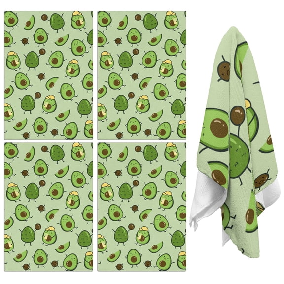 Avocado Kitchen Towels Set of 2,Ultra Absorbent & Fast Drying Farmhouse Dish Towels 18x26 Inch,Decorative Hand Towels for Kitchen,Bathroom,Cooking,Baking,Housewarming Gift.