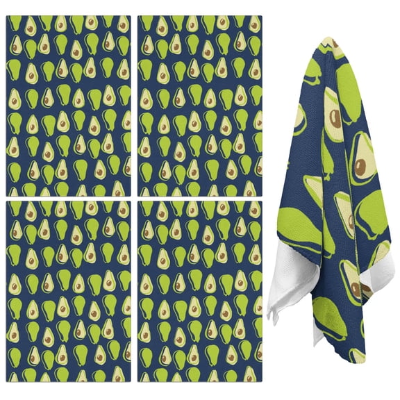 Avocado Kitchen Towels Set of 2,Ultra Absorbent & Fast Drying Farmhouse Dish Towels 18x26 Inch,Decorative Hand Towels for Kitchen,Bathroom,Cooking,Baking,Housewarming Gift.