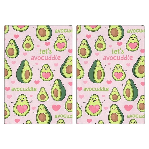 Avocado Kitchen Towels Set of 2,Ultra Absorbent & Fast Drying Farmhouse Dish Towels 18x26 Inch, Decorative Hand Towels for Kitchen,Bathroom,Cooking,Baking,Housewarming Gift.