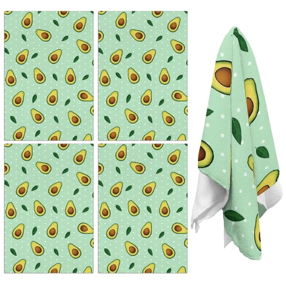 Avocado Kitchen Towels Set of 2,Ultra Absorbent & Fast Drying Farmhouse Dish Towels 18x26 Inch,Decorative Hand Towels for Kitchen,Bathroom,Cooking,Baking,Housewarming Gift.