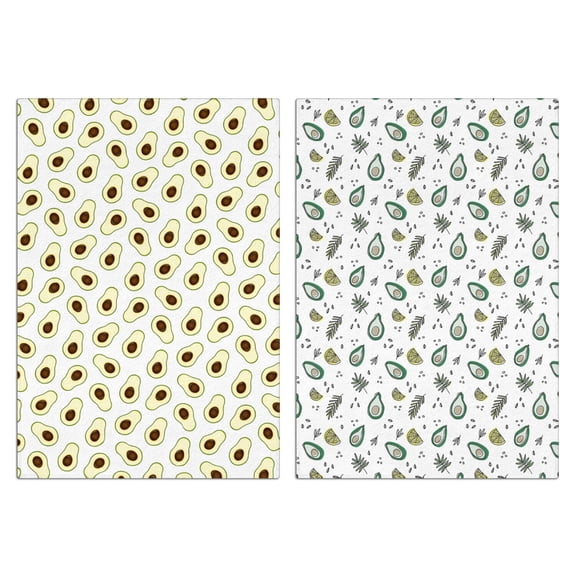 Avocado Kitchen Towels Set of 2,Ultra Absorbent & Fast Drying Farmhouse Dish Towels 18x26 Inch, Decorative Hand Towels for Kitchen,Bathroom,Cooking,Baking,Housewarming Gift.