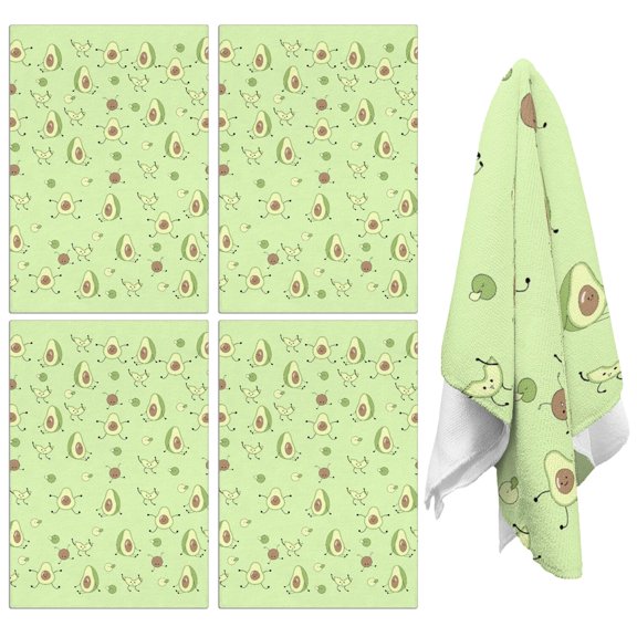 Avocado Kitchen Towels Set of 2,Ultra Absorbent & Fast Drying Farmhouse Dish Towels 18x26 Inch,Decorative Hand Towels for Kitchen,Bathroom,Cooking,Baking,Housewarming Gift.