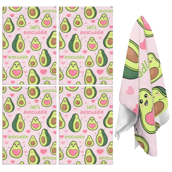 Avocado Kitchen Towels Set of 2,Ultra Absorbent & Fast Drying Farmhouse Dish Towels 18x26 Inch,Decorative Hand Towels for Kitchen,Bathroom,Cooking,Baking,Housewarming Gift.