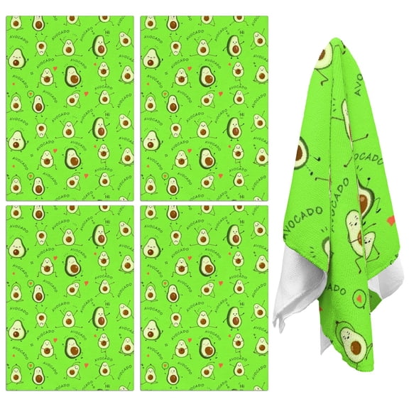 Avocado Kitchen Towels Set of 2,Ultra Absorbent & Fast Drying Farmhouse Dish Towels 18x26 Inch,Decorative Hand Towels for Kitchen,Bathroom,Cooking,Baking,Housewarming Gift.