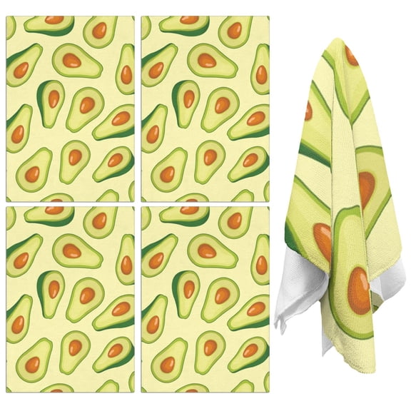 Avocado Kitchen Towels Set of 2,Ultra Absorbent & Fast Drying Farmhouse Dish Towels 18x26 Inch,Decorative Hand Towels for Kitchen,Bathroom,Cooking,Baking,Housewarming Gift.