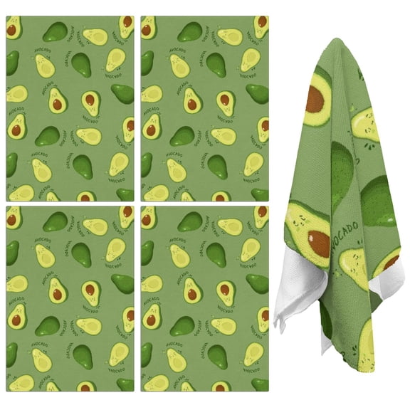 Avocado Kitchen Towels Set of 2,Ultra Absorbent & Fast Drying Farmhouse Dish Towels 18x26 Inch,Decorative Hand Towels for Kitchen,Bathroom,Cooking,Baking,Housewarming Gift.