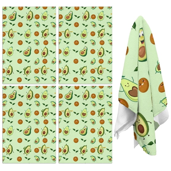 Avocado Kitchen Towels Set of 2,Ultra Absorbent & Fast Drying Farmhouse Dish Towels 18x26 Inch,Decorative Hand Towels for Kitchen,Bathroom,Cooking,Baking,Housewarming Gift.