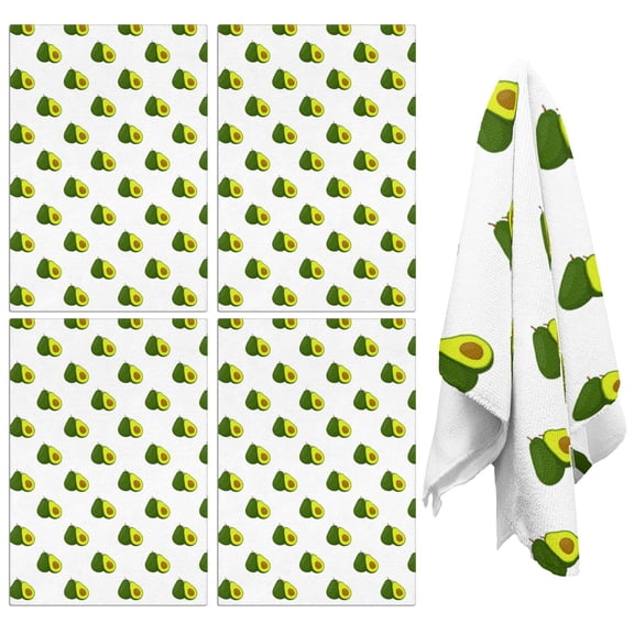 Avocado Kitchen Towels Set of 2,Ultra Absorbent & Fast Drying Farmhouse Dish Towels 18x26 Inch,Decorative Hand Towels for Kitchen,Bathroom,Cooking,Baking,Housewarming Gift.
