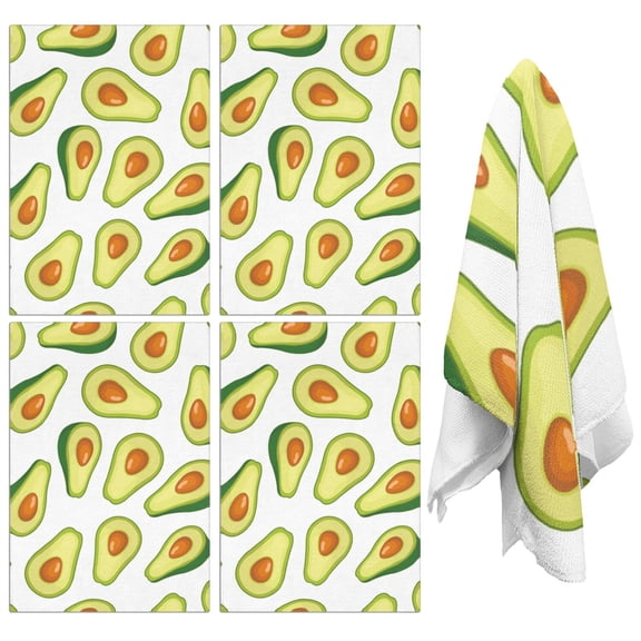 Avocado Kitchen Towels Set of 2,Ultra Absorbent & Fast Drying Farmhouse Dish Towels 18x26 Inch,Decorative Hand Towels for Kitchen,Bathroom,Cooking,Baking,Housewarming Gift.