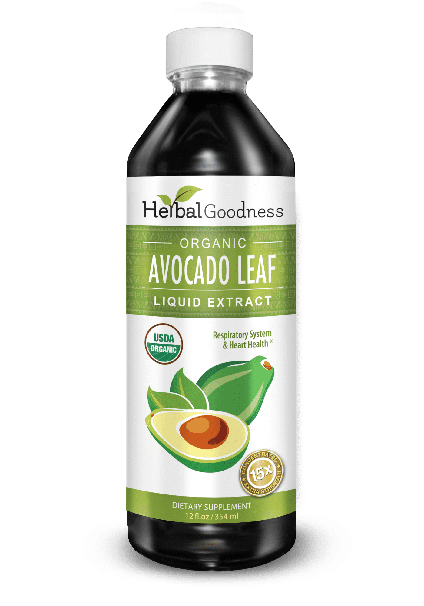 Avocado Leaf Extract Liquid Supplement Avocado Fruit, Skin Care, Collagen, 1 Bottle, 12oz