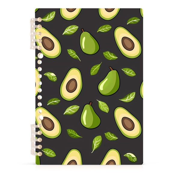 Avocado Leaf Fruit Spiral Journal Notebook College Ruled Notebook 8.3" x 5.7" A5 Lined Thick Paper Page