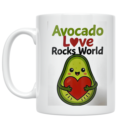 Avocado Love Rocks World - Avocado Enthusiast - 11 oz Ceramic Coffee Mug