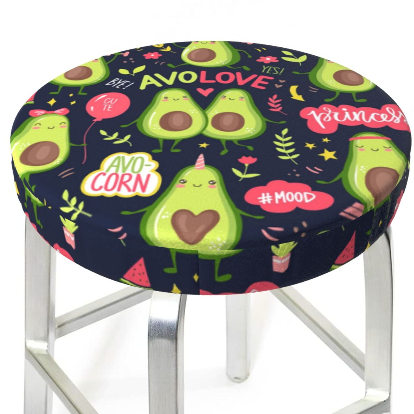 Avocado Love Stool Covers Round Bar Stool Covers, Round Bar Stool