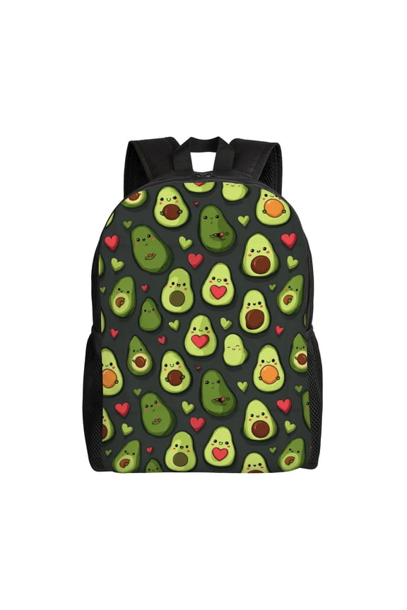 Avocado Love Backpack with 15 Inch Laptop Compartment,Water-Resistant Daypack, Large Capacity Backpack with Adjustable Breathable Shoulder Straps for Daily Use Travel Gym