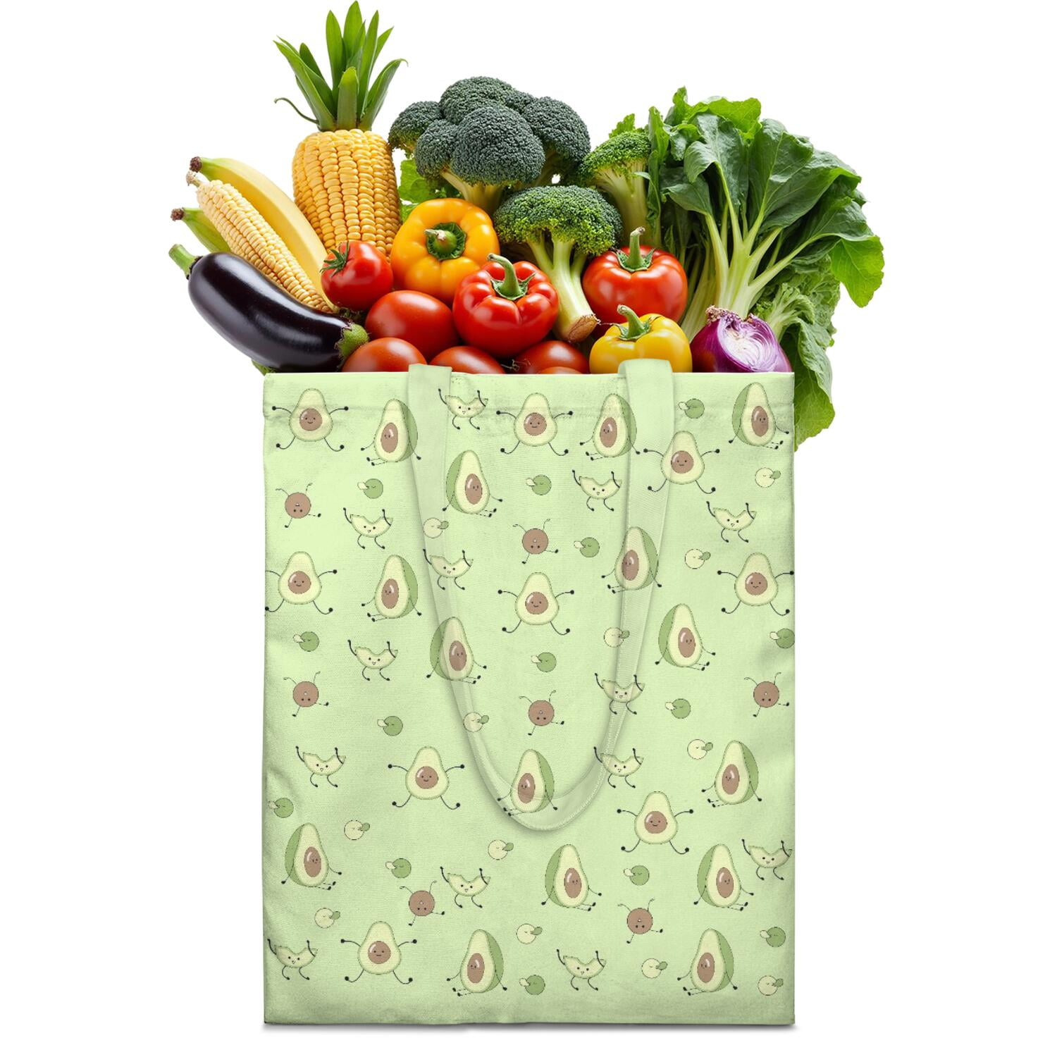 Avocado Lover's Reusable Shopping Tote - Foldable, Large Capacity & Eco ...
