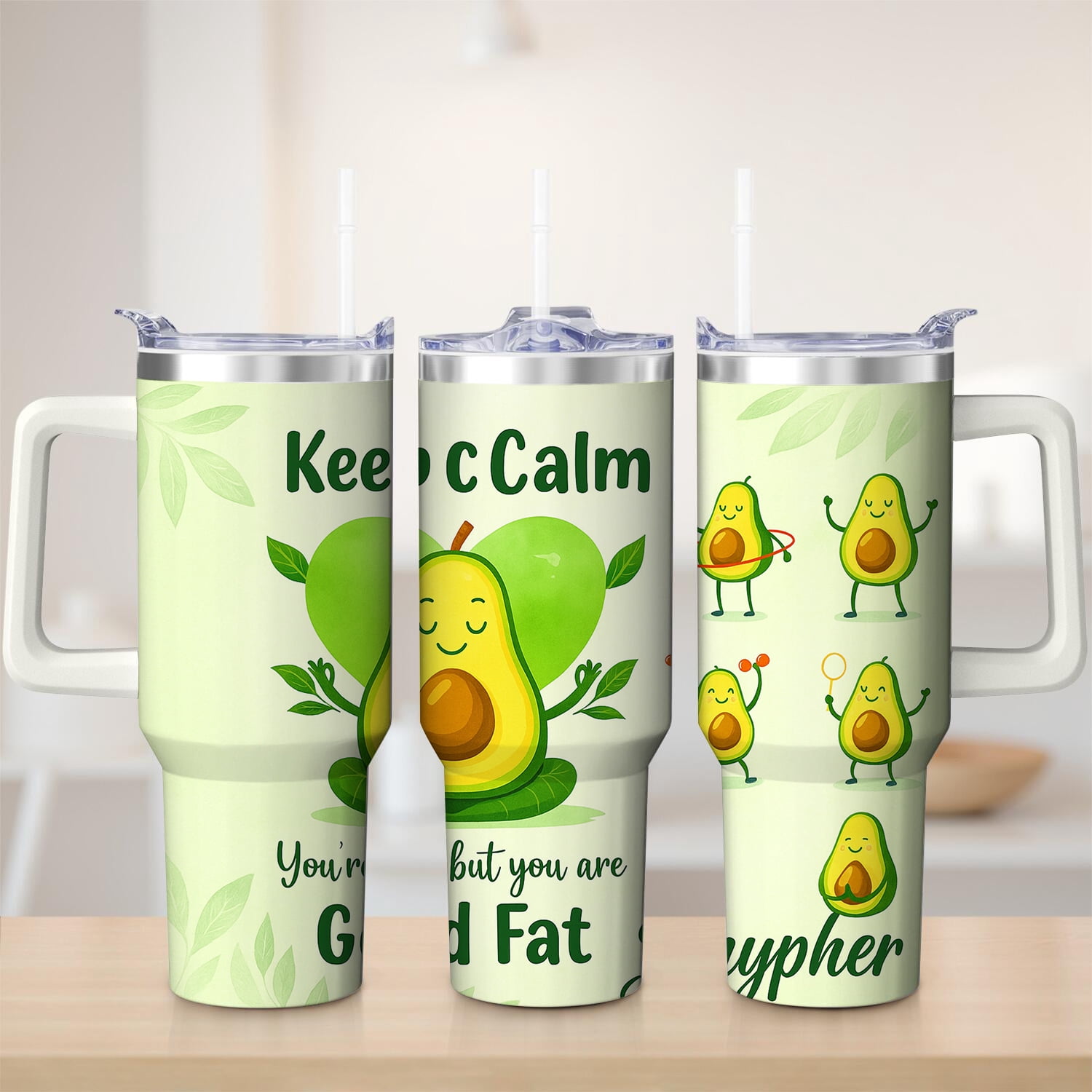 Avocado Motivational Keep Calm Stainless Steel Insulated Mug With Lid avocado-motivational-keep-calm-stainless-steel-insulated-mug-with-lid