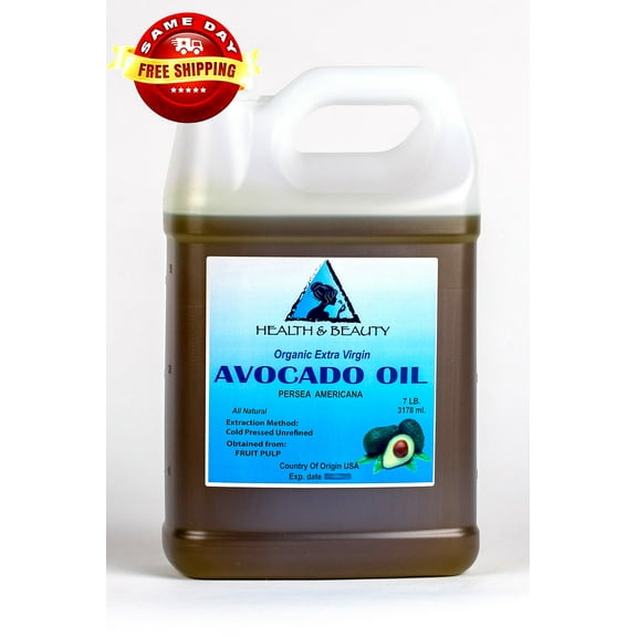 Avocado Oil Extra Virgin Organic Unrefined Cold Pressed Raw Natural Pure 7 Lb