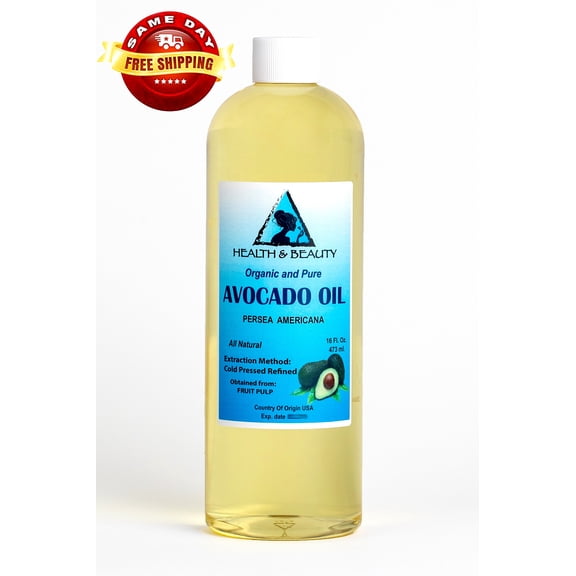 Avocado Oil Refined Organic Carrier Cold Pressed Fresh 100% Pure 32 oz