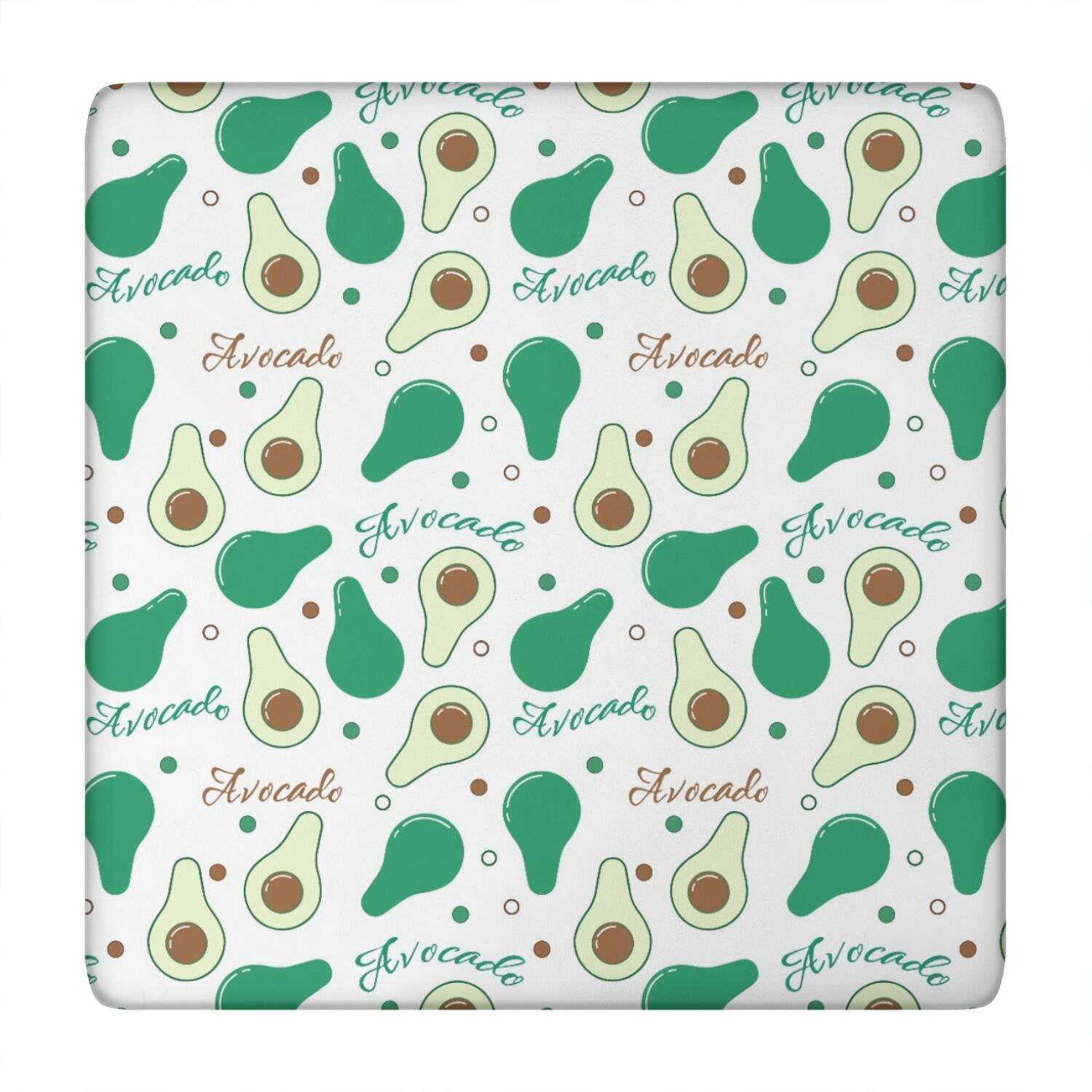 Avocado Pattern Tablecloth Cute Green Fruit Print Kawaii Aesthetic