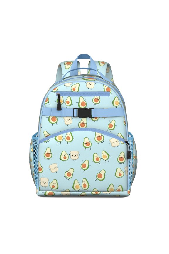 Avocado Print Waterproof School Backpack - Ergonomic Travel Daypack with Breathable Padded Straps for Teens & Students