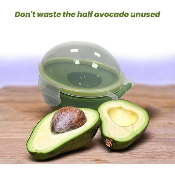 Avocado Saver Holder, Reusable Avocado Keeper, Individual Avocado Saver Holder, Food Crisper Storage Box Fruit Keeper Avocado Storage Container to Keep Your Avocados Fresh for Days (Green)