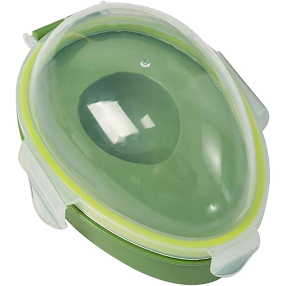 Avocado Saver Holder,with Clear Snap-On Lid Reusable Food Crisper Storage Box Fruit Fresh Container Kitchen Gadget to Keep Your Fruit Fresh for Days(COLOR:Green)
