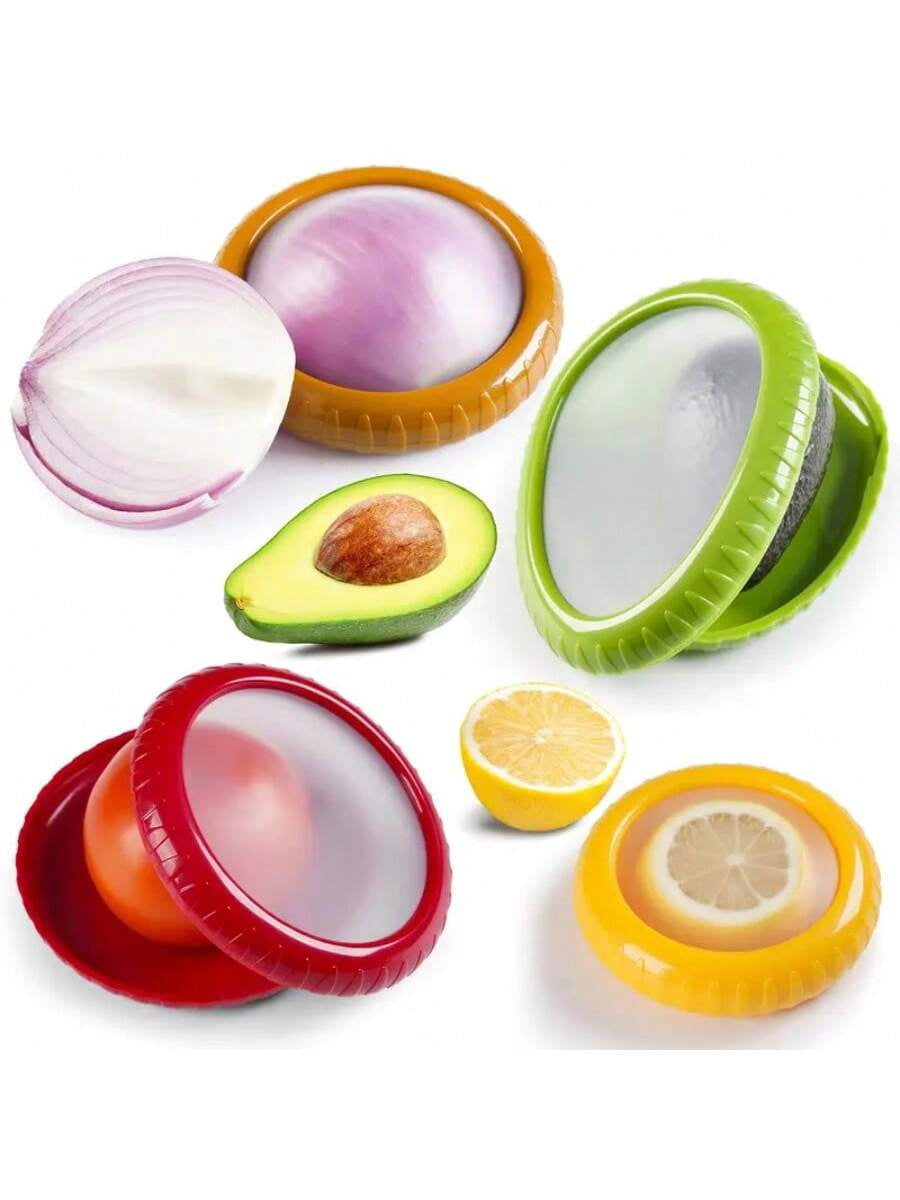 Avocado Saver And Onion Storage Set, 4 Pcs Silicone Fruit Vegetable ...