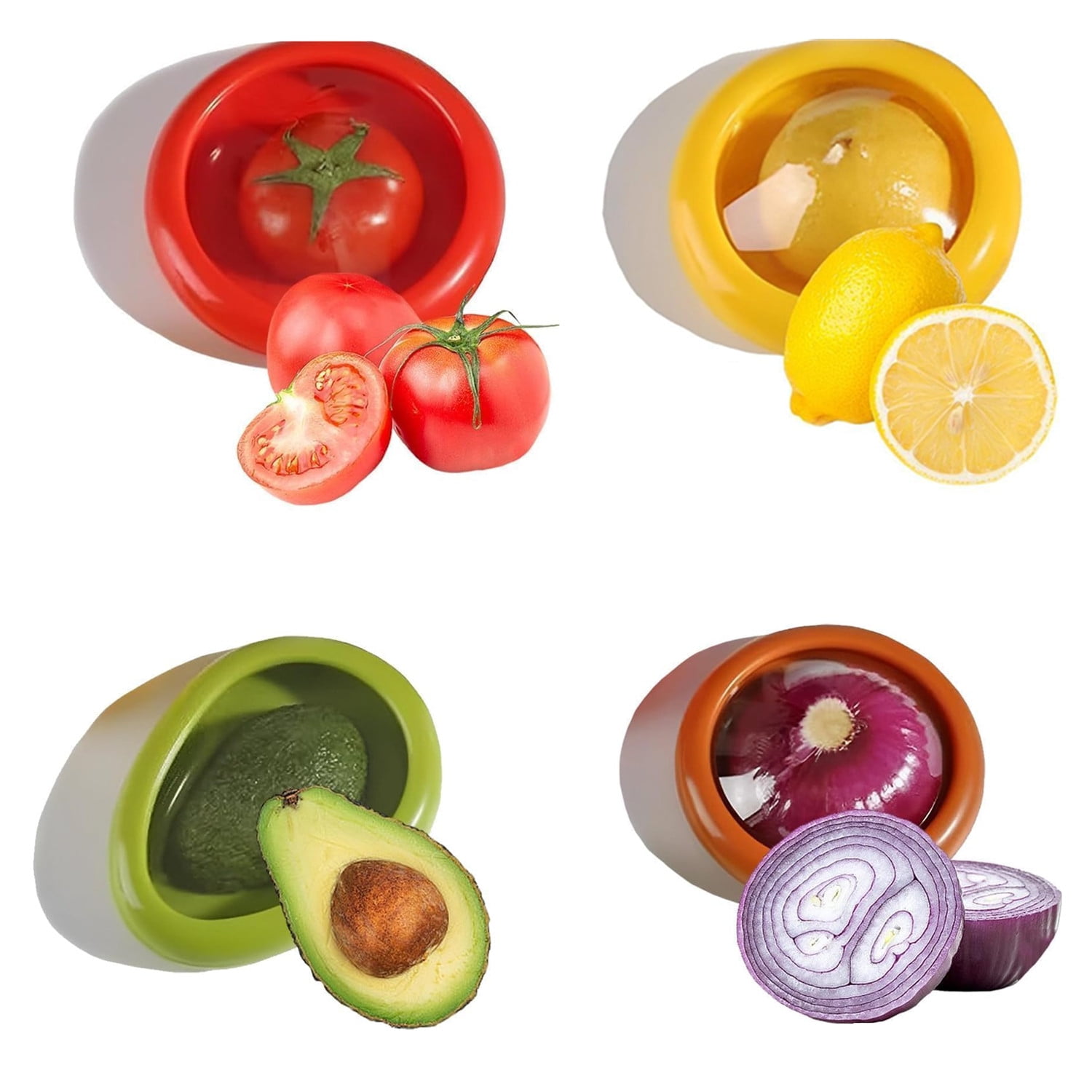 HAPSAON Silicone Fruit & Veggie Containers – Airtight Fridge Storage Boxes (Multi-Color Set) 3 thumbnail image