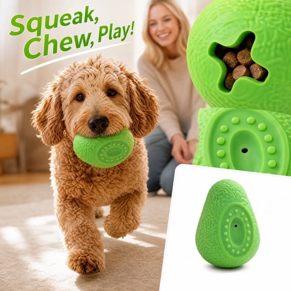 Avocado Shape Pet Dog Chew Toys, Chew Proof Dog Toys, Oral Toys for Puppies Small Breed, Interactive Dog Toys for Small Dogs, Small Dog Toys for Small Breed, 5X3 Inch Durable