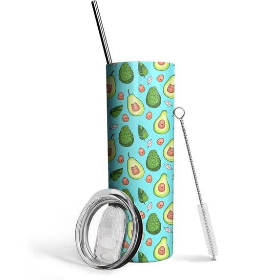 Avocado Skinny Tumbler 20oz - Insulated Water Bottle- Insulated Travel Coffee Mug