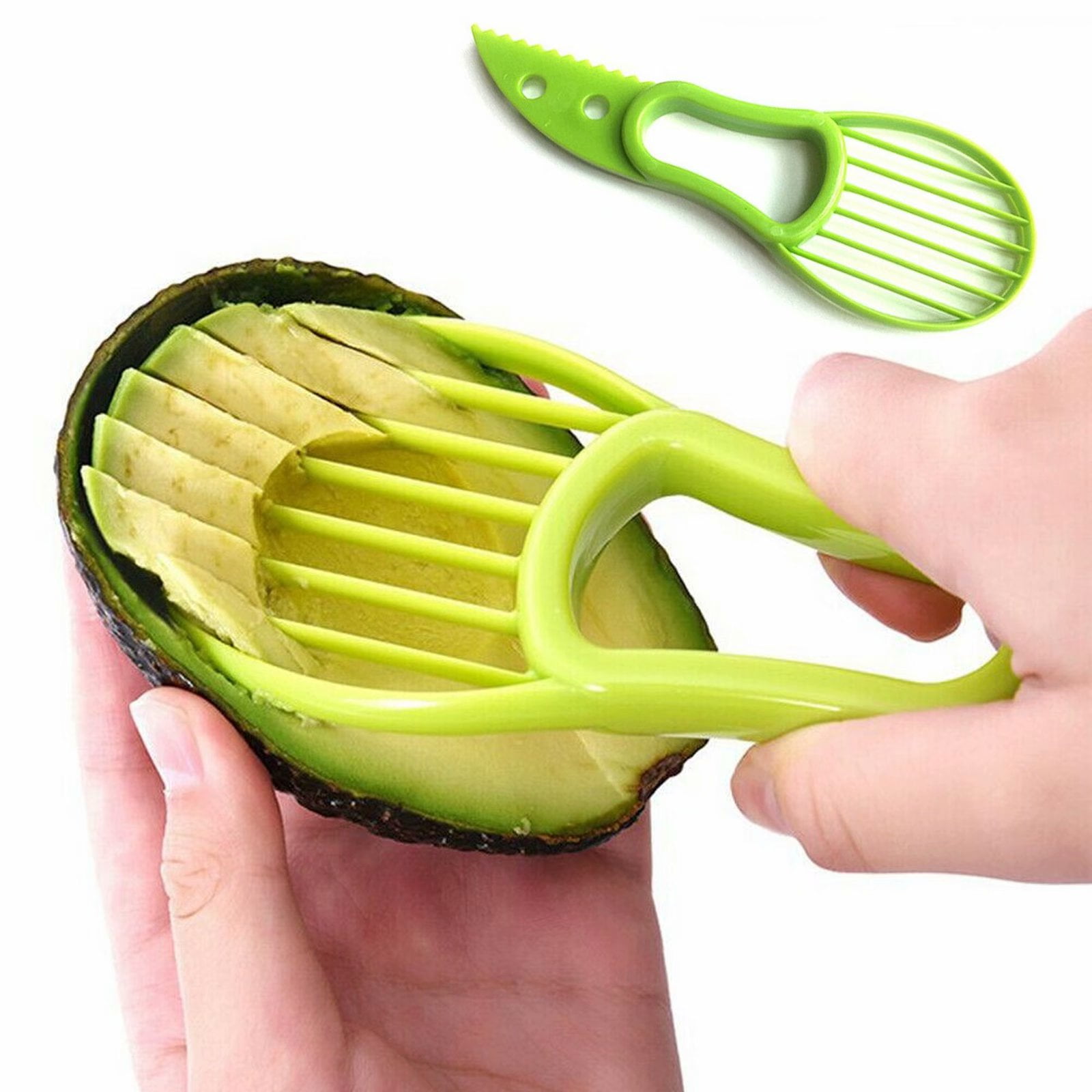 Avocado Slicer, 3 in 1 Avocado Saver Avocado Cutter Fruit & Vegetable  Peeler Kitchen Tools, Avocado Cutter Green