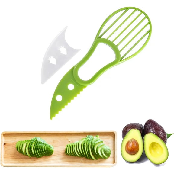 Avocado Slicer - Avocado Cutter Tool for Avocado Shredders and Pitter, 3-in-1 Avocado Slicer, Avocado Slicer Kitchen Gadget, Perfect for Mashing Avocados, Enucleation and Making Guacamole (2Pcs)