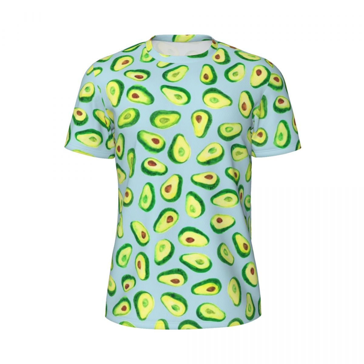 Avocado Spiral T-Shirt Green Fruit Print Fashion T-Shirts Short-Sleeve ...