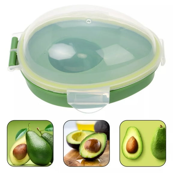 Avocado Storage Container, BPA-Free Plastic Airtight Keeper for Half Avocado, Fruit Freshness Saver for Refrigerator