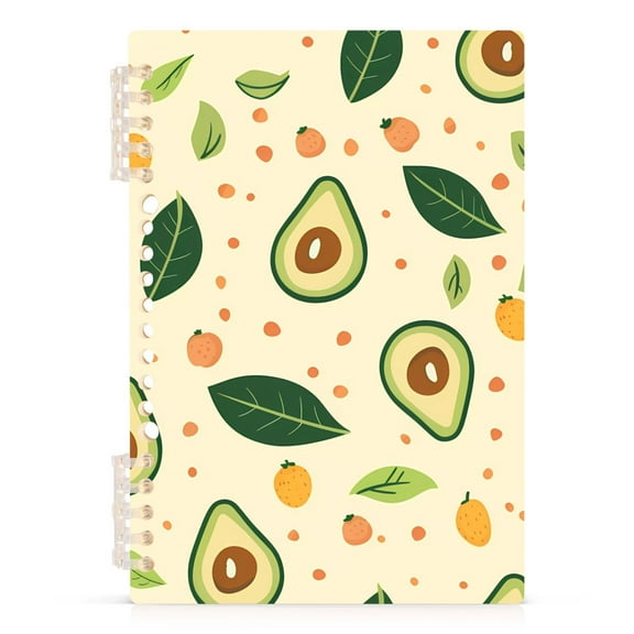 Avocado Strawberry and Dots Spiral Journal Notebook College Ruled Notebook 8.3" x 5.7" A5 Lined Thick Paper Page