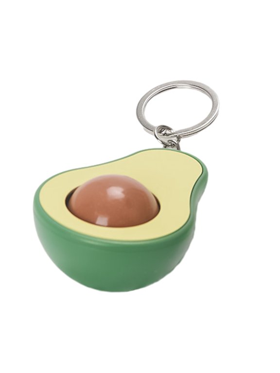 Avocado Stress Relief Keychain Avocado Keyring Fruit Shape Keychain Fun Avocado Toy Key Holder Plastic Texture