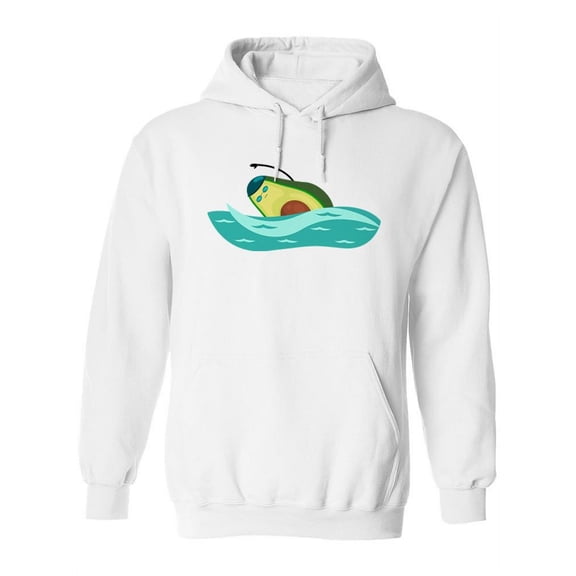 Avocado Swimming Hoodie Women -SPIdeals Designs, Female 4X-Large