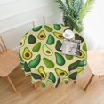 thumbnail image 1 of Avocado Table Cloth Round Table Cover Wrinkle Resistant Waterproof Tablecloth 60 Inch Washable for Kitchen Party Picnic Fruit, 1 of 6