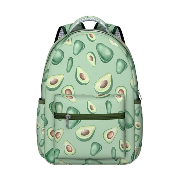 Avocado Themed Backpack – Durable & Fashionable Laptop Bag for College, Office, Everyday Use, Lightweight Design, Great Gift Idea for Students & Friends