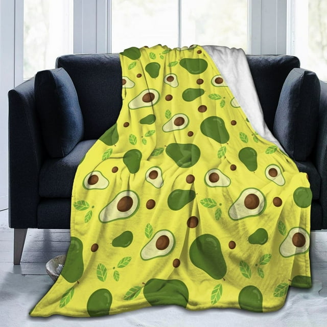 Avocado Throw Blanket Soft Cozy Warm Durable Fuzzy Flannel Blankets 60 ...