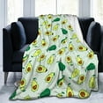 thumbnail image 1 of Avocado Throw Blanket, Super Soft Lightweight Flannel Fleece Blankets for Bed Couch Sofa, All Season Warm Cozy Fuzzy Plush Microfiber Blanket for Hot Sleepers 40x50 inches, 1 of 5