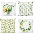 thumbnail image 1 of Ambesonne Avocado Throw Pillow Cover 4 Pack, Exotic Fruit Botanical Art, 18", Yellow Green White, 1 of 2