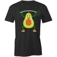 thumbnail image 1 of Avocado Weightlifter T-Shirt | Cute Vegetarian Black Tee Gift, 1 of 5